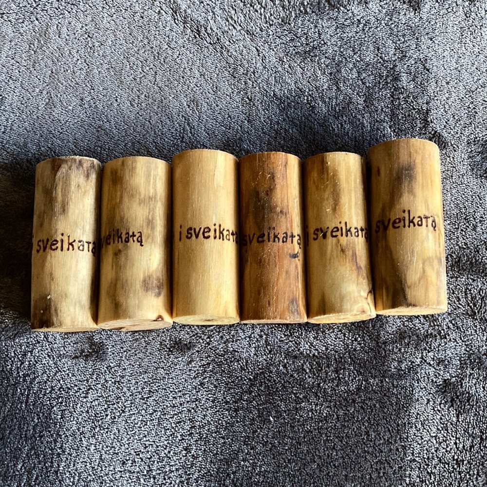 6 Lithuanian Shot Glasses